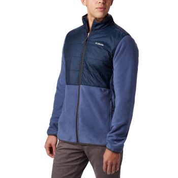 Columbia Basin Butte Fleece Full Zip, Chamarras Azules Oscuro Azul Marino Para Hombre | 931062-UEJ